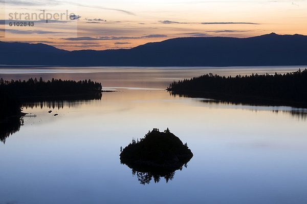 Silhouette  Sonnenaufgang  See  Insel  Kalifornien  Bucht  Smaragd