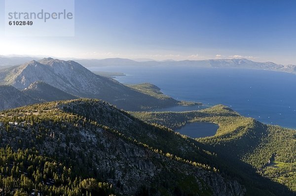 Sommer  See  hoch  oben  Kalifornien  Ansicht  Berg  Nachmittag