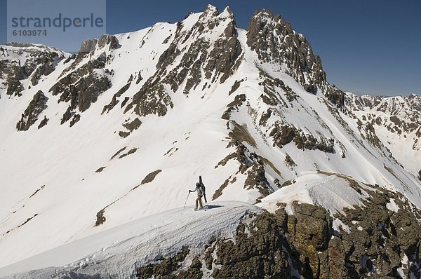 nahe  Frau  Ski  wandern  Colorado  Silverton