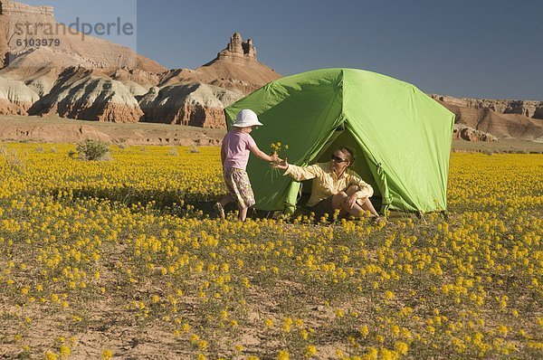 Blume  bringen  Zelt  Tochter  Mutter - Mensch  Utah