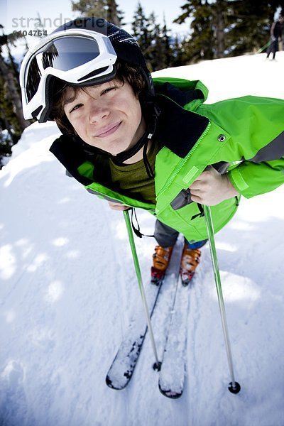 Junge - Person  Skisport  jung