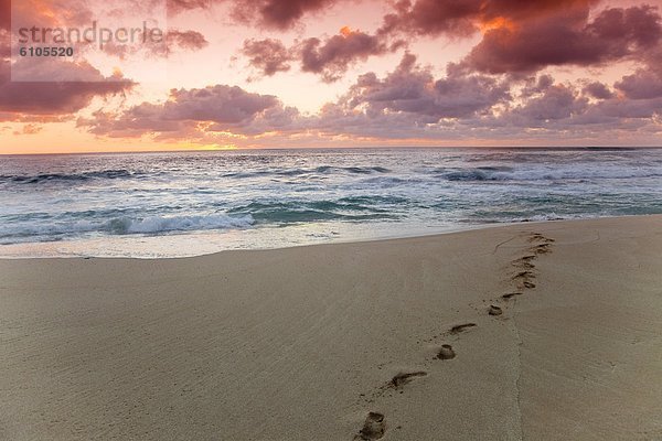 Strand  Sonnenuntergang  Himmel  über  rot  Hawaii