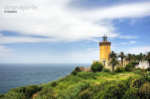 sitzend Eingang Mütze Wahrzeichen Leuchtturm Afrika Mittelmeer Marokko