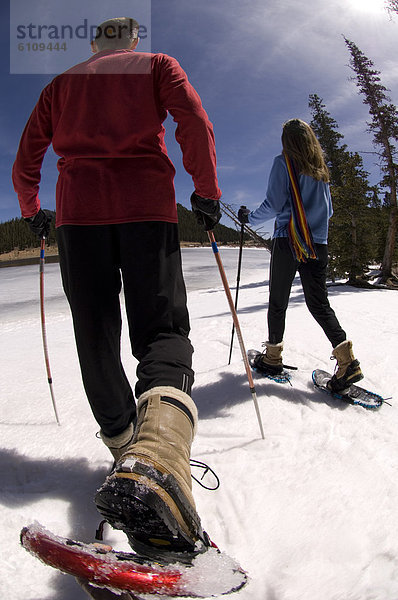 Mensch  Menschen  See  Colorado  Schneeschuhlaufen