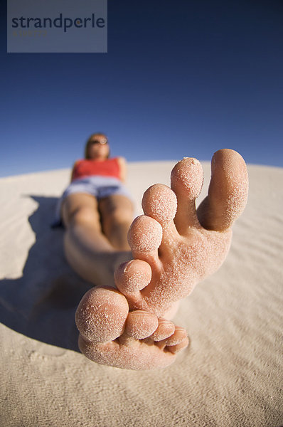 Frau  Entspannung  Sand