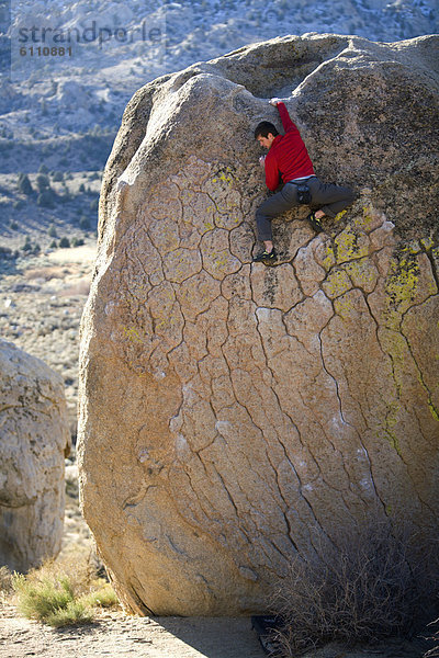 Mann  Freeclimbing  Boulder