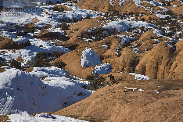 Berg  fahren  Slickrock Trail  Moab  Utah