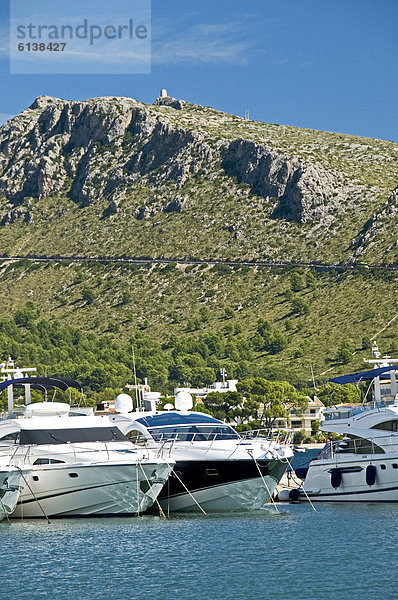 Jachthafen  Port des Pollença  Mallorca  Spanien  Europa