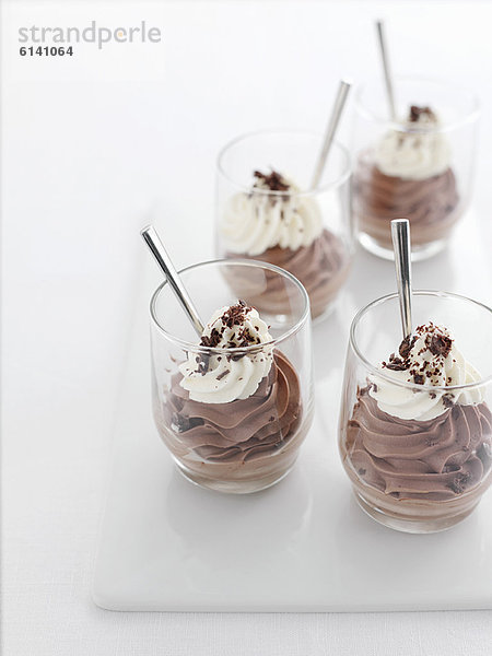 Gläser Schokoladenmousse