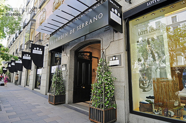 El Jardin de Serrano  Einkaufszentrum  Madrid  Spanien  Europa  ÖffentlicherGrund