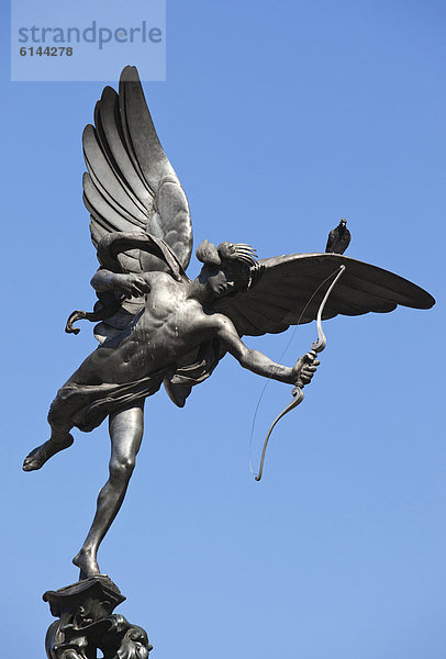 Statue des Eros  Piccadilly Circus  London  England  Großbritannien  Europa  ÖffentlicherGrund