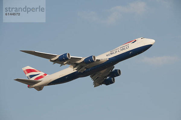 Boeing 747-87UF SCD der British Airways World Cargo  Global Supply Systems  Start vom Frankfurter Flughafen  Frankfurt am Main  Hessen  Deutschland  Europa