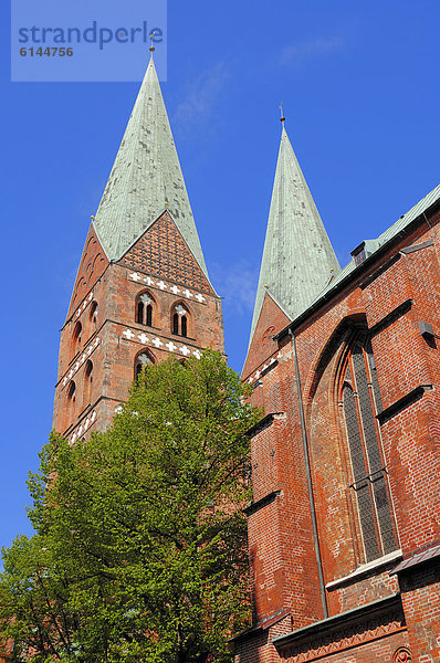 St. Marienkirche  Hansestadt Lübeck  Schleswig-Holstein  Deutschland  Europa  ÖffentlicherGrund