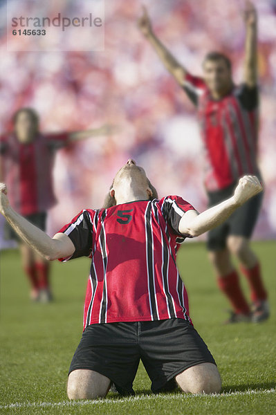 Fest festlich Ziel Spiel Fußball