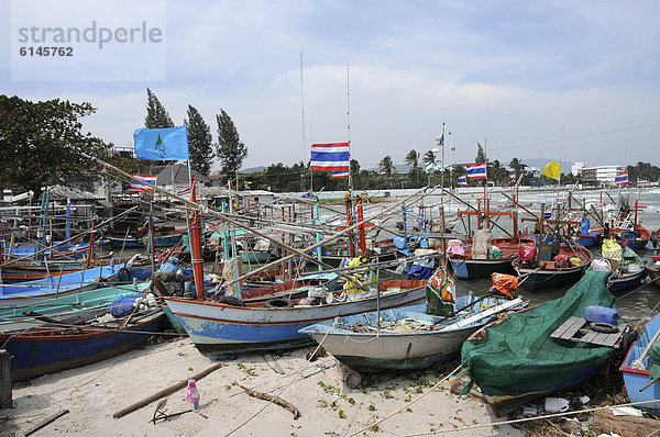Fischerboote  Hua Hin  Thailand  Asien