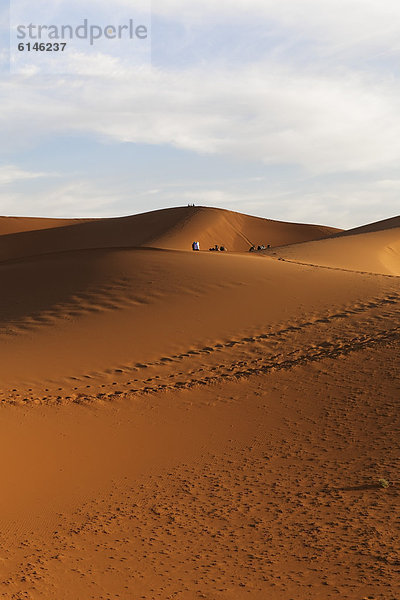 Sanddünen von Erg Chebbi  Erfoud  MeknËs-Tafilalet  Königreich Marokko  Sahara  Maghreb  Afrika