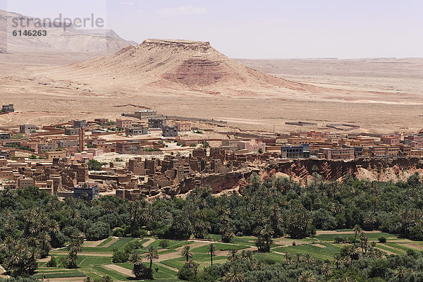 Blick auf Tinghir  Souss-Massa-Dara‚  Königreich Marokko  Maghreb  Afrika