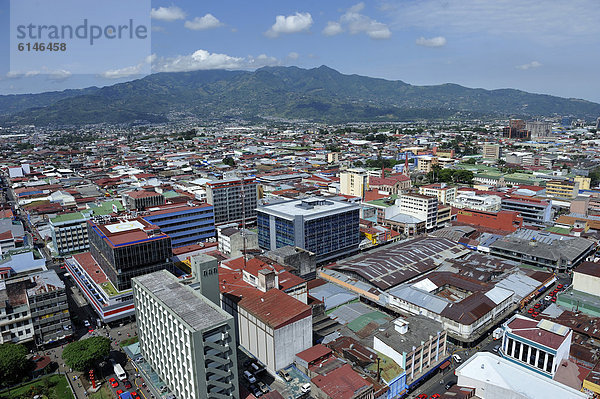 Großstadt Mittelamerika Ansicht lateinamerikanisch Luftbild Costa Rica