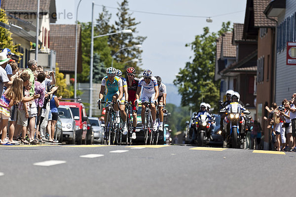 5er Spitzengruppe bei der Schlussetappe der Tour de Suisse 2012 von Näfels nach Sörenberg  Schweiz  Europa