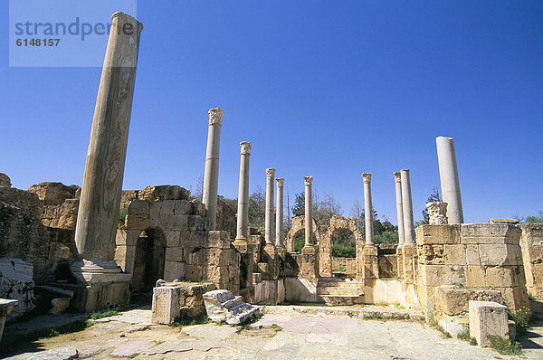 Hadrians Bad  Leptis Magna  UNESCO World Heritage Site  Tripolitanien  Libyen  Nordafrika  Afrika