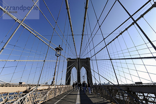 Brooklyn Bridge  Manhattan  New York City  New York  USA  Vereinigte Staaten von Amerika  Nordamerika