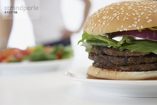 hoch  oben  nahe  Hamburger