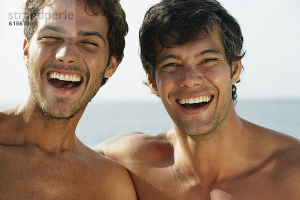 Mann  lachen  Strand  Südamerika