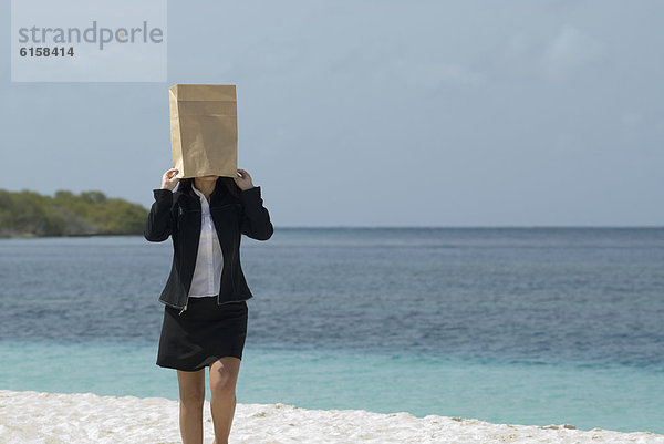 Geschäftsfrau  Tasche  über  Hispanier  Kleidung