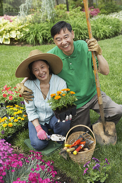 Senior Senioren Gartenbau