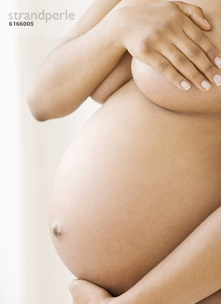 Frau  Busen  Schwangerschaft  amerikanisch  bedecken  nackt