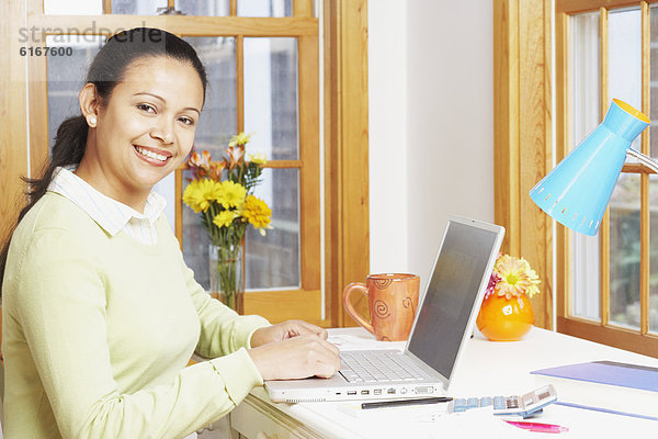 Young woman using a laptop