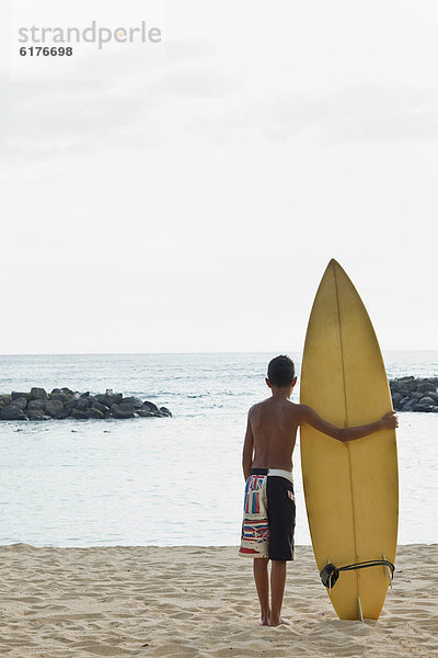 Strand  Junge - Person  Surfboard  mischen  Mixed