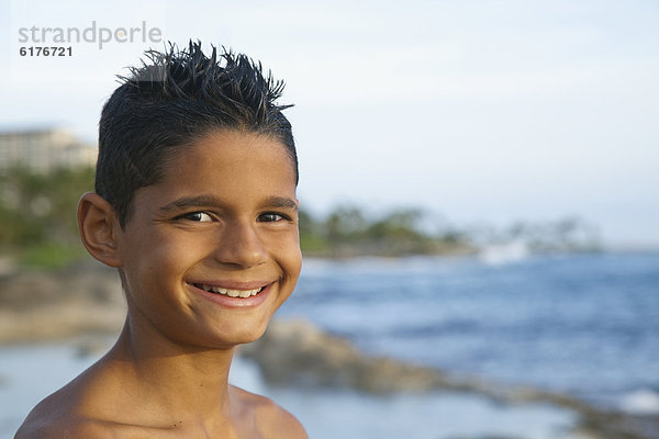 lächeln  Strand  Junge - Person  mischen  Mixed