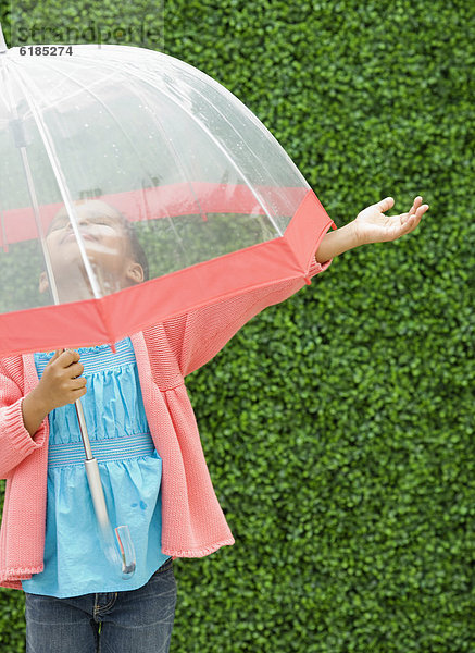 Regenschirm  Schirm  Regen  mischen  Mädchen  Mixed