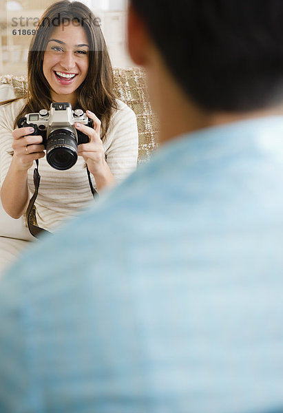 Frau  Freund  Fotografie  nehmen