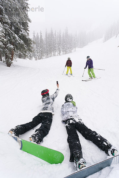Snowboardfahrer  Fotografie  nehmen  Ski