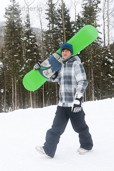 Snowboard  Snowboardfahrer  tragen  mischen  Mixed