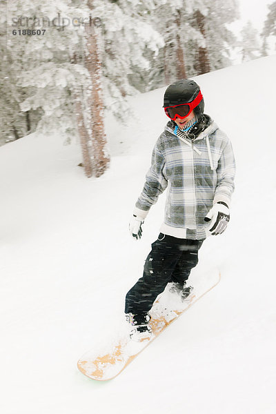 Snowboardfahrer  absteigen  mischen  Ski  Mixed  Hang