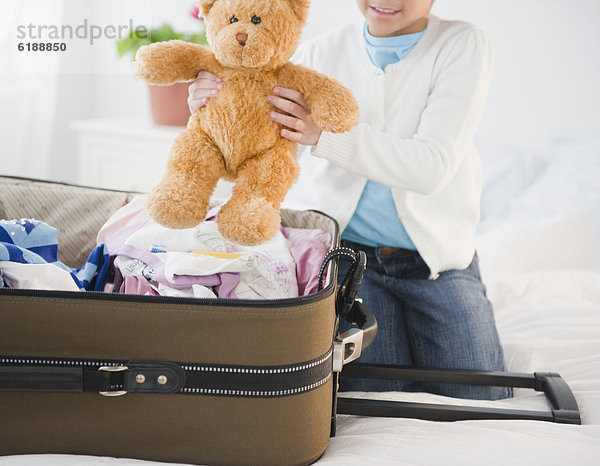 Koffer  amerikanisch  Teddy  Teddybär  Mädchen