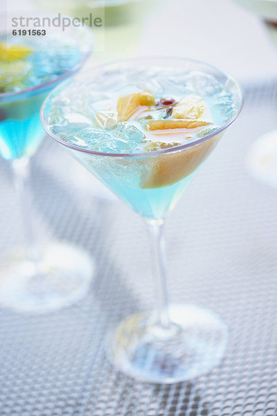hoch  oben  nahe  Glas  Cocktail  exotisch  Martini