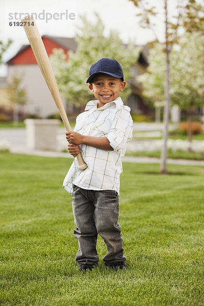 Junge - Person  mischen  Baseball  Gras  Mixed  spielen