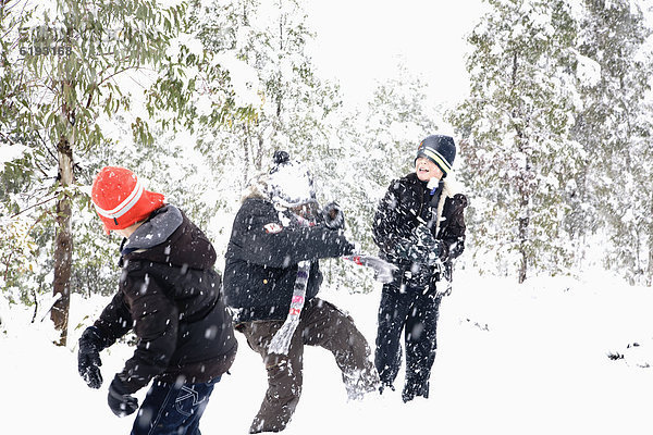 Hispanier  spielen  Schnee