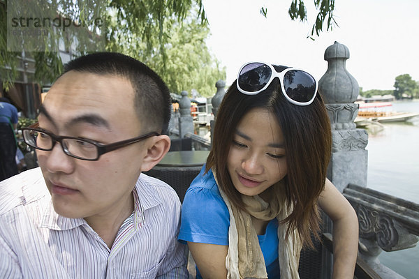 sitzend  Weg  chinesisch  Cafe