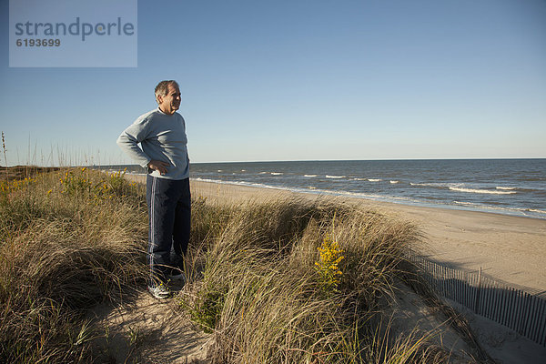 nahe  stehend  Mann  Ozean  Sand  Düne