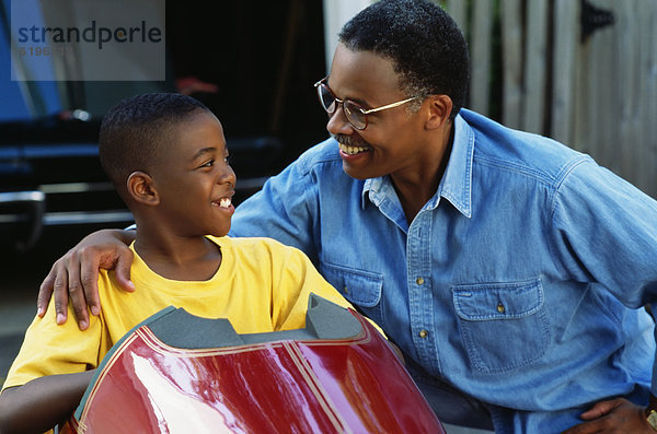 Menschlicher Vater Sohn Kart