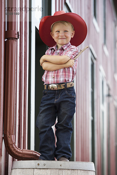 stehend  Europäer  Cowboy