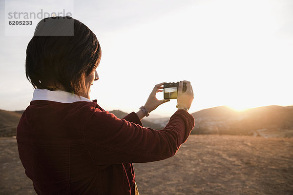 Frau  Sonnenuntergang  Hispanier  fotografieren