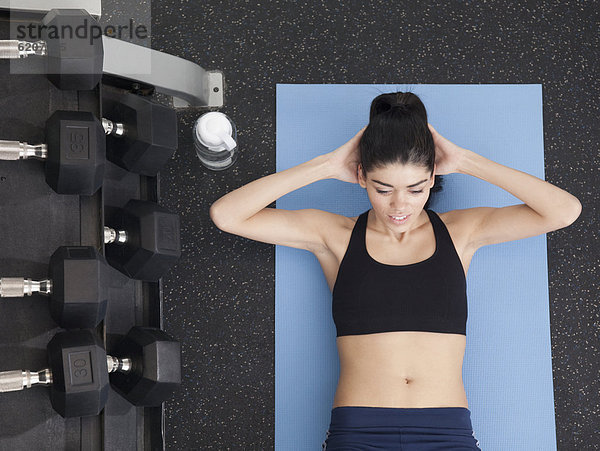 Frau  Gesundheit  Hispanier  situps  sit ups  Verein