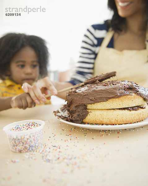 Sohn  Kuchen  amerikanisch  Eiscreme  Eis  Mutter - Mensch