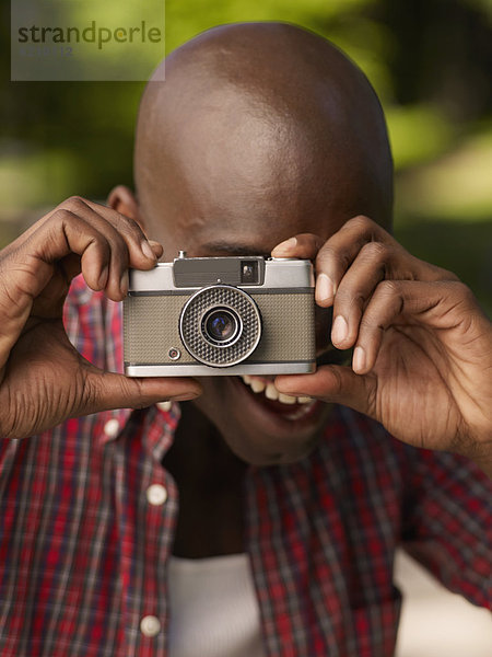 Mann Fotografie nehmen Retro